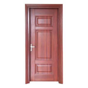 Cửa Thép Vân Gỗ Lim Đỏ 1 Cánh GH1.1