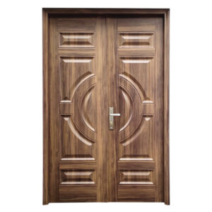 Cửa Thép Vân Gỗ 2 Cánh H11