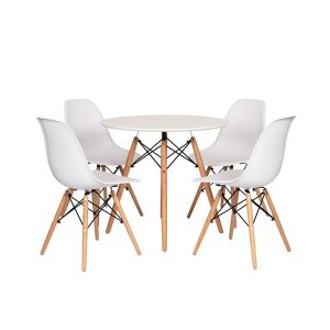 Bộ bàn ghế Eames 4 ghế màu trắng